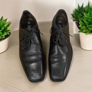 Bugatti Black Leather Oxford Shoes for Men Size 44